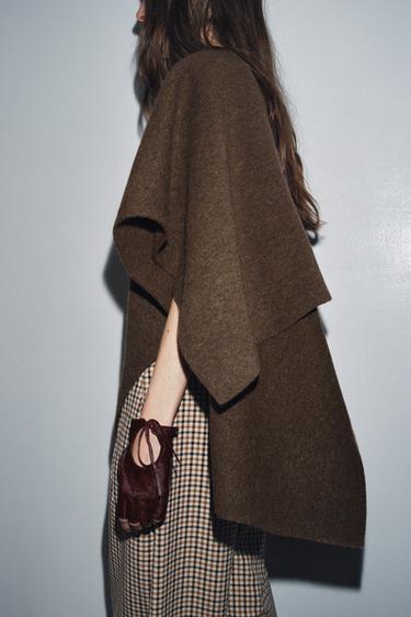 Zara Кожаные митенки с отделкой из искусственного меха купить с доставкой.