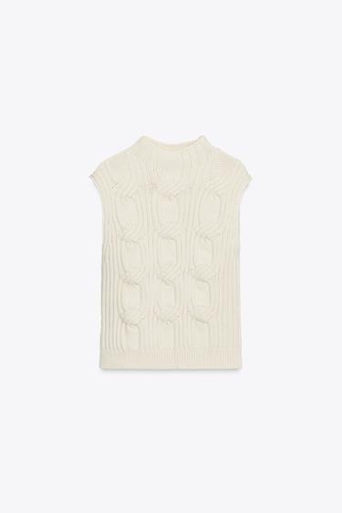 Zara Топ-жилет в рубчик