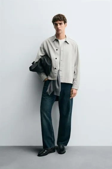 Куртка-рубашка BOXY FIT в елочку