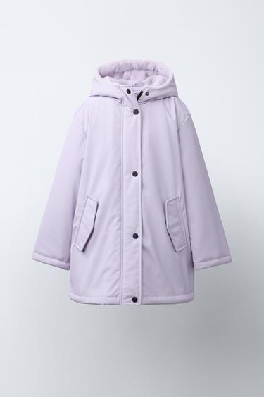 Zara Прорезиненная куртка WATER RESISTANT с эффектом меха купить с доставкой.