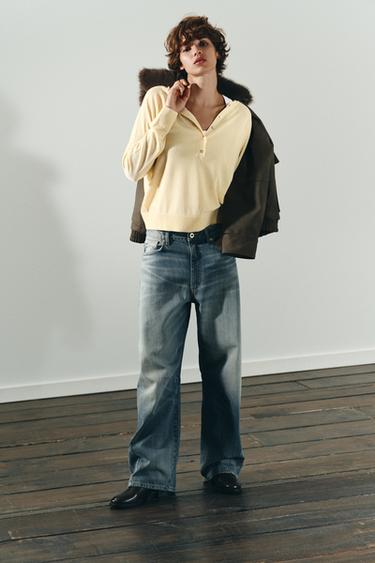 Zara Джинсы TRF BAGGY BALLOON со средней посадкой купить с доставкой.