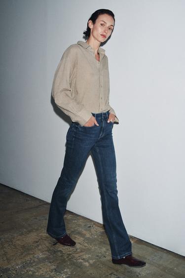 Zara Джинсы BOOTCUT с высокой посадкой — ZW COLLECTION купить с доставкой.