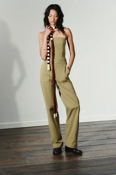 Длинный комбинезон без бретелей- Заказать в России