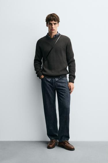 Zara Джемпер рельефной вязки в рубчик купить с доставкой.