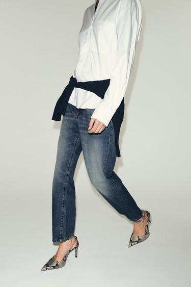 Zara Туфли-мюли с анималистическим принтом купить с доставкой.