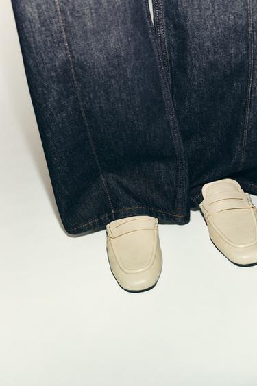 Zara Кожаные мокасины с монеткой купить с доставкой.