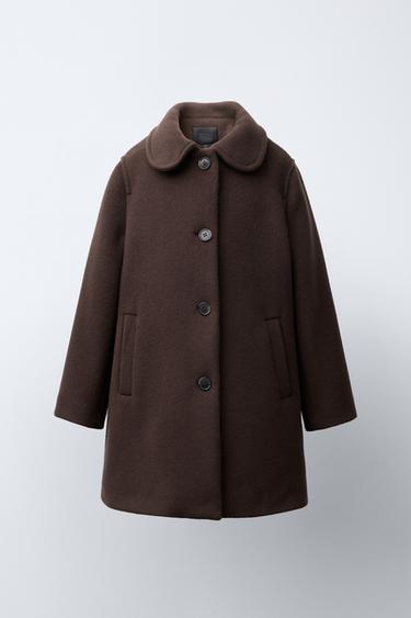 Zara Длинное пальто из шерсти и кашемира купить с доставкой.