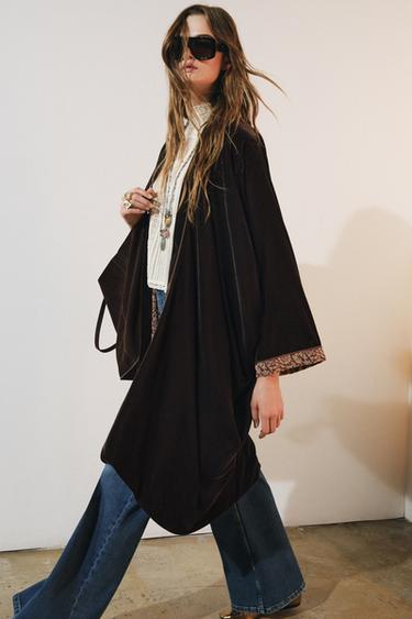 Zara Бархатное кимоно — ZW COLLECTION купить с доставкой.