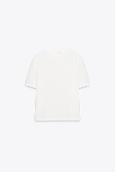 Zara Укороченный трикотажный топ