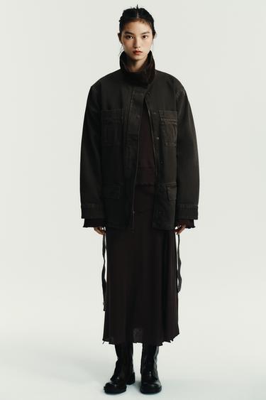 Zara Юбка миди из мягкой ткани купить с доставкой.