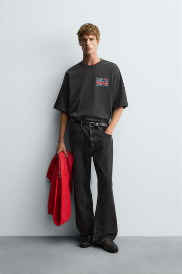 Zara Футболка с эффектом потертости и цифрами купить с доставкой.