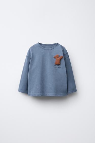 Zara Лонгслив с белкой купить с доставкой.