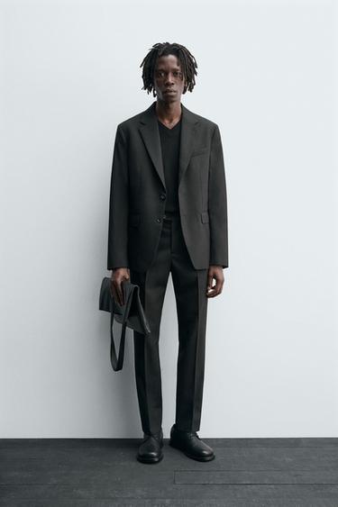 Zara Костюмные брюки из 100% шерсти купить с доставкой.