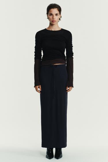 Zara Юбка из мягкого модала купить с доставкой.