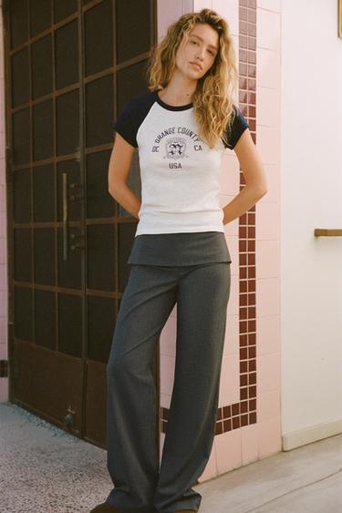 Zara Брюки с накладной талией купить с доставкой.