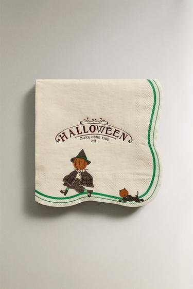 Zara Набор детских бумажных салфеток на хэллоуин (упаковка из 20 штук)