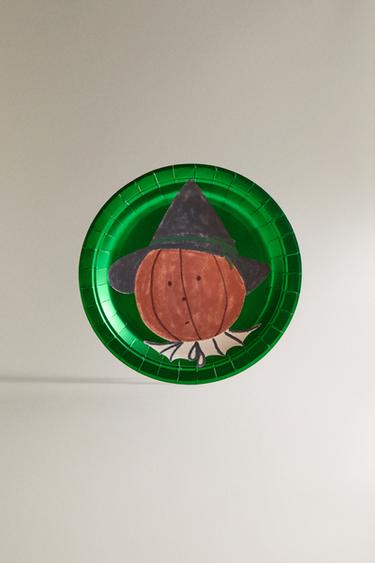 Zara Набор детских бумажных тарелок на хэллоуин (набор из 12 штук) купить с доставкой.