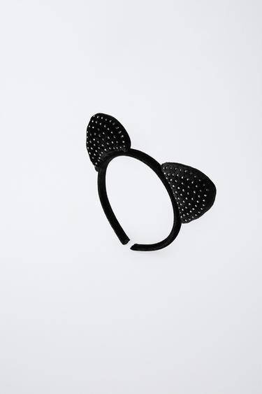 Zara Ободок для волос с ушками и стразами