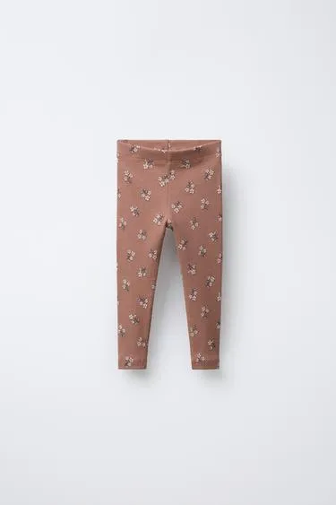 Легинсы в рубчик с принтом- Заказать в России