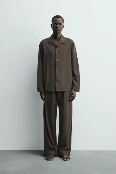 Пижамная рубашка JACQUARD