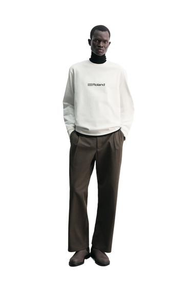 Zara Футболка ROLAND CORPORATION © из плотного хлопка