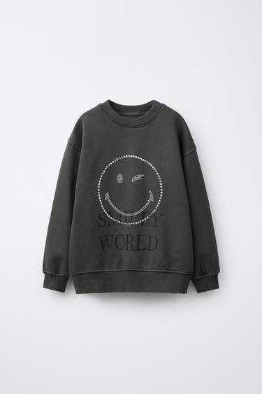 Zara Толстовка SMILEYWORLD ® с заклепками