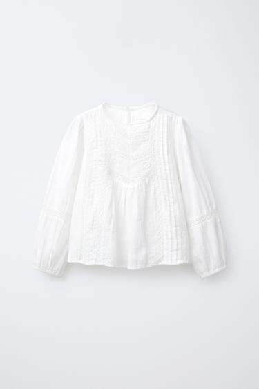 Zara Романтичная рубашка с цветами