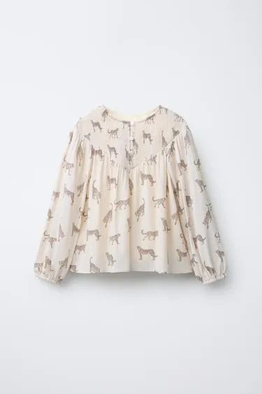 Рубашка с леопардовым принтом