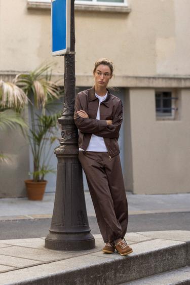 Zara Брюки-бананы из атласа