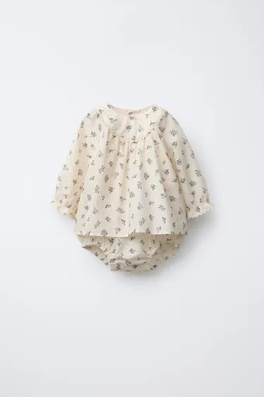 Платье-боди с цветочным принтом- Заказать в России