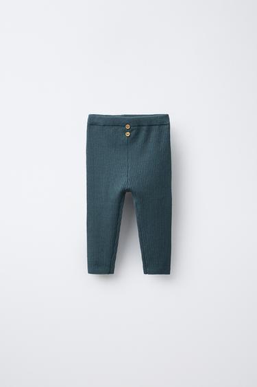 Zara Легинсы в рубчик с пуговицами