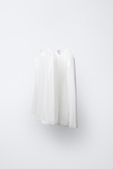 Zara 6–14 лет/набор из двух футболок в технике «пойнтэль»