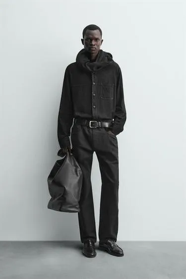 Куртка-рубашка из замши