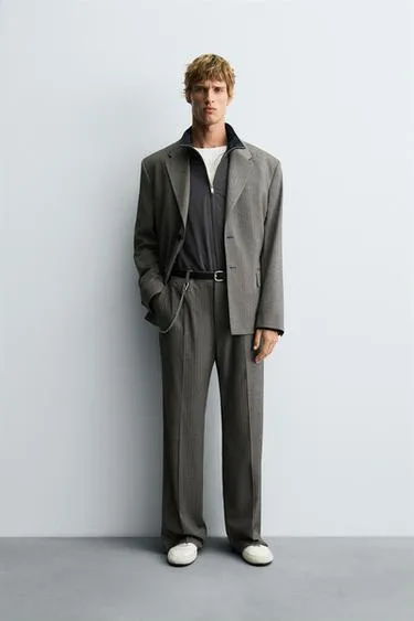 Брюки FLARE FIT костюмные в елочку