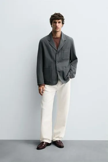 Блейзер RELAXED FIT из структурированной ткани