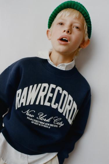 Zara Толстовка из мягкой ткани с надписью