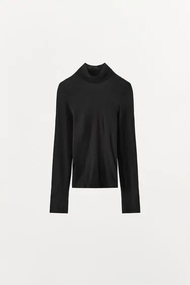 Топ с высоким воротником из полиамида- Заказать в России