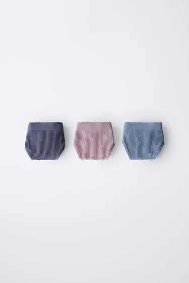 Трусы 8-14 лет / тройной комплект безшовных вафельных трусов