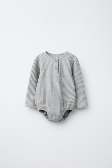 Zara Боди в рубчик из мягкой ткани