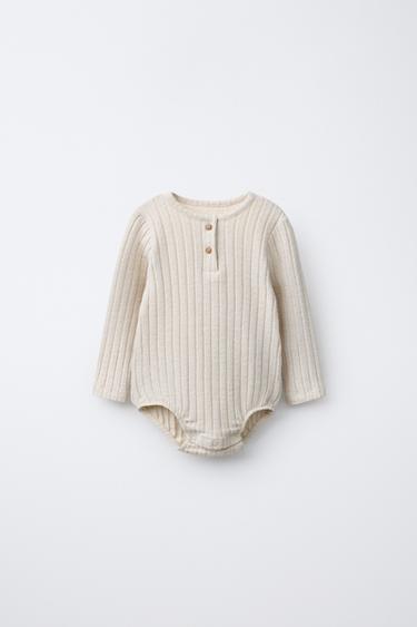 Zara Боди в рубчик из мягкой ткани