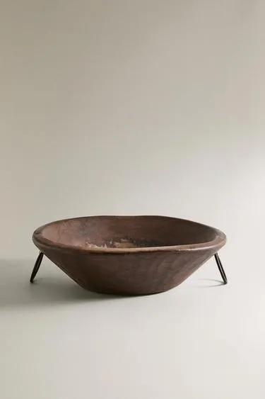 Деревянная сервировочная тарелка RUSTIC