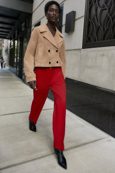 Zara Прямые брюки с поясом