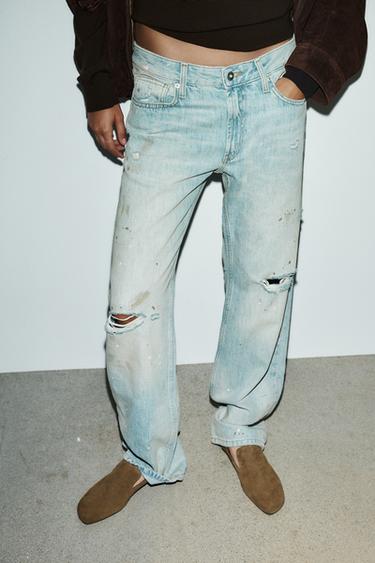 Zara Замшевые лоферы с союзкой