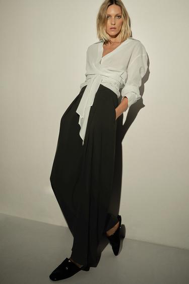 Zara Топ в полоску на запáхе — ZW COLLECTION