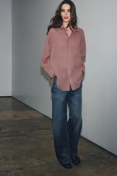 Рубашка OVERSIZE с текстурой — ZW COLLECTION