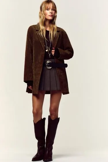 Юбка-шорты со складками и ремнем