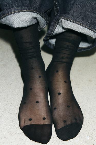 Zara Носки-гольфы в горошек