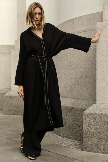 Zara Платье-туника с отделочной строчкой ZW COLLECTION