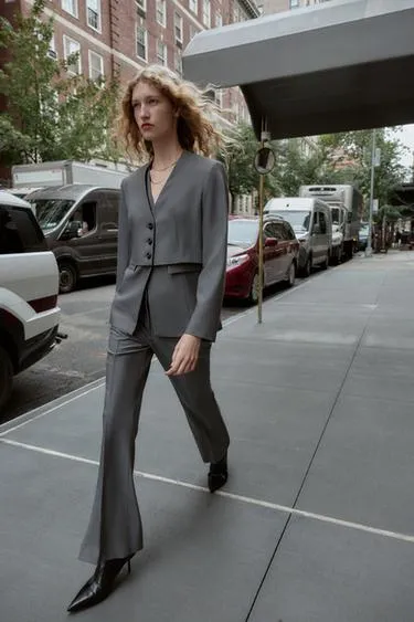 Укороченный блейзер без лацканов- Заказать в России