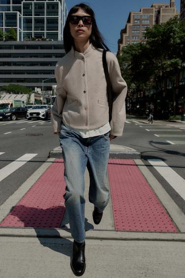 Zara Бомбер из мягкой ткани с эластичным низом